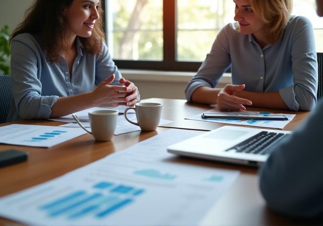 Entrepreneur in business planning consultation