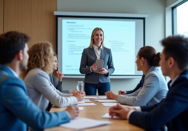 Financial education training session with instructor
