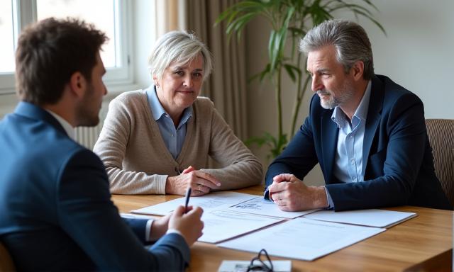 Retirement planning consultation with financial advisor