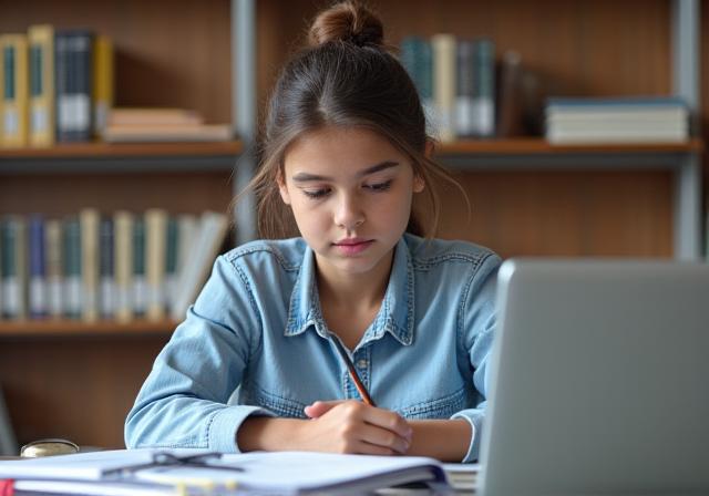 Student learning financial planning basics